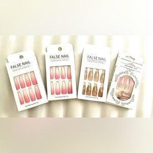 6 new packs of luxury fake nails. 24 count in each pack.